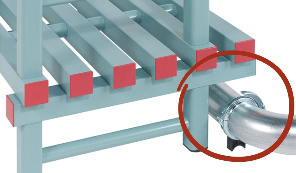 Un rayonnage qui contourne les obstacles REA Plasnet